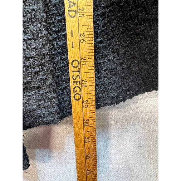 Calvin Klein Womens Basketweave Wool Double Breasted Peacoat Belted Size S Black - Picture 9 of 12